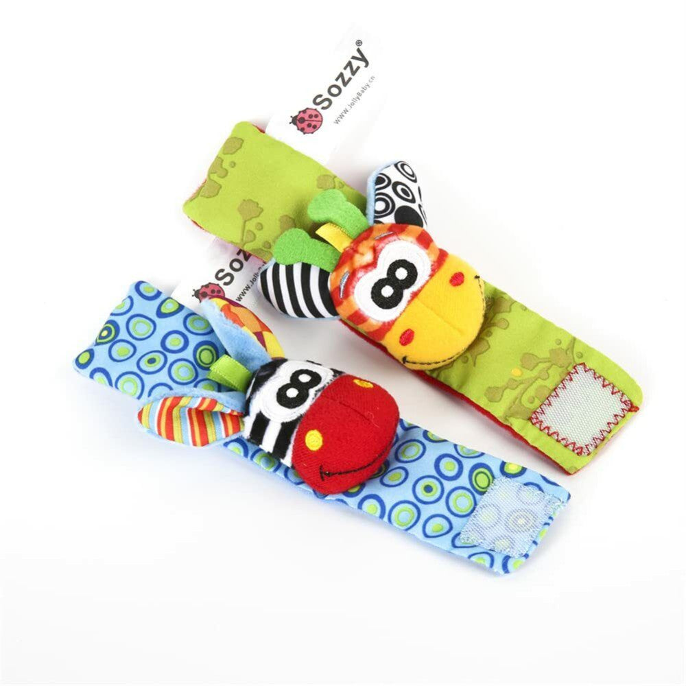 Set 2 jucarii zornaitoare copii, Zola®, pentru maini/picioare, multicolore, cu velcro, modele diferite, 15x3.5 cm Set 2 jucarii zornaitoare copii, Zola®, pentru maini/picioare, multicolore, cu velcro, modele diferite, 15x3.5 cm